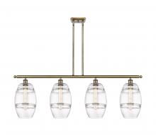  516-4I-AB-G557-8CL - Vaz - 4 Light - 48 inch - Antique Brass - Cord hung - Island Light