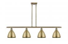  516-4I-AB-MBD-75-AB-LED - Bristol - 4 Light - 48 inch - Antique Brass - Cord hung - Island Light