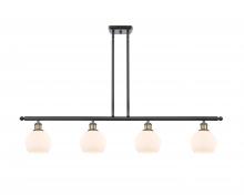  516-4I-BAB-G121-6-LED - Athens - 4 Light - 48 inch - Black Antique Brass - Cord hung - Island Light