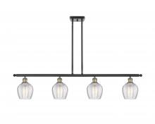  516-4I-BAB-G462-6-LED - Norfolk - 4 Light - 48 inch - Black Antique Brass - Cord hung - Island Light