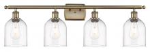  516-4W-AB-G558-6CL - Bella - 4 Light - 36 inch - Antique Brass - Bath Vanity Light