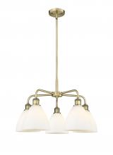  516-5CR-AB-GBD-751 - Bristol - 5 Light - 26 inch - Antique Brass - Chandelier