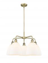  516-5CR-AB-GBD-91 - Bristol - 5 Light - 27 inch - Antique Brass - Chandelier