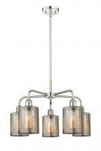  516-5CR-PN-G116 - Cobbleskill - 5 Light - 23 inch - Polished Nickel - Chandelier