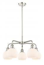  516-5CR-PN-G121-6 - Athens - 5 Light - 24 inch - Polished Nickel - Chandelier