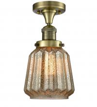  517-1CH-AB-G146-LED - Chatham - 1 Light - 7 inch - Antique Brass - Semi-Flush Mount