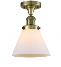  517-1CH-AB-G41-LED - Cone - 1 Light - 8 inch - Antique Brass - Semi-Flush Mount