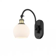  518-1W-BAB-G121-6-LED - Athens - 1 Light - 6 inch - Black Antique Brass - Sconce