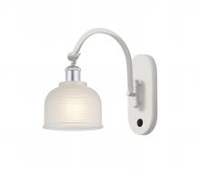  518-1W-WPC-G411-LED - Dayton - 1 Light - 6 inch - White Polished Chrome - Sconce