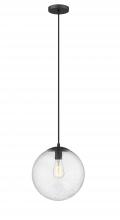  612-BK-SDY-LED - Tolland - 1 Light - 12 inch - Matte Black - Cord hung - Mini Pendant