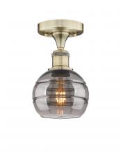  616-1F-AB-G556-6SM - Rochester - 1 Light - 6 inch - Antique Brass - Semi-Flush Mount