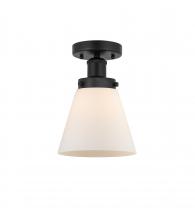  616-1F-BK-G61 - Cone - 1 Light - 6 inch - Matte Black - Semi-Flush Mount