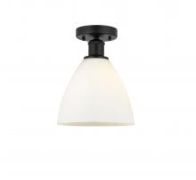  616-1F-BK-GBD-751 - Bristol - 1 Light - 8 inch - Matte Black - Semi-Flush Mount