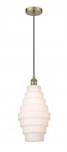 Innovations Lighting 616-1P-AB-G671-8 - Cascade - 1 Light - 8 inch - Antique Brass - Cord hung - Mini Pendant