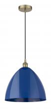  616-1P-AB-MBD-16-BL - Plymouth - 1 Light - 16 inch - Antique Brass - Cord hung - Mini Pendant