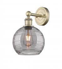  616-1W-AB-G1213-8SM - Athens Deco Swirl - 1 Light - 8 inch - Antique Brass - Sconce