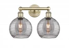  616-2W-AB-G1213-8SM - Athens Deco Swirl - 2 Light - 17 inch - Antique Brass - Bath Vanity Light