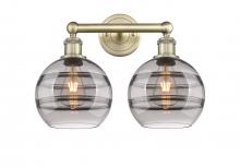  616-2W-AB-G556-8SM - Rochester - 2 Light - 17 inch - Antique Brass - Bath Vanity Light