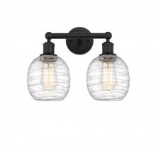  616-2W-BK-G1013 - Belfast - 2 Light - 15 inch - Matte Black - Bath Vanity Light