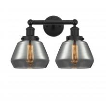  616-2W-BK-G173 - Fulton - 2 Light - 16 inch - Matte Black - Bath Vanity Light