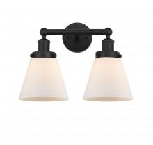  616-2W-BK-G61 - Cone - 2 Light - 15 inch - Matte Black - Bath Vanity Light