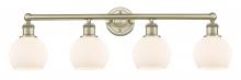  616-4W-AB-G121-6 - Athens - 4 Light - 33 inch - Antique Brass - Bath Vanity Light