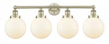  616-4W-AB-G201-8 - Beacon - 4 Light - 35 inch - Antique Brass - Bath Vanity Light