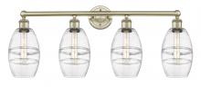  616-4W-AB-G557-6CL - Vaz - 4 Light - 33 inch - Antique Brass - Bath Vanity Light