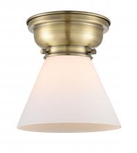  623-1F-AB-G41-LED - Cone - 1 Light - 8 inch - Antique Brass - Flush Mount