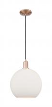 Innovations Lighting 716-1P-AC-G121-12 - Athens - 1 Light - 12 inch - Antique Copper - Cord hung - Mini Pendant