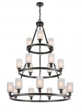  82034-BK-G801-LED - Clymer - 18 Light - 40 inch - Matte Black - Chain Hung - Chandelier