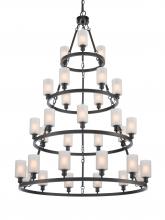  820345-BK-G801-LED - Clymer - 30 Light - 50 inch - Matte Black - Chain Hung - Chandelier