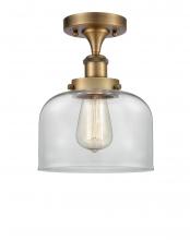  916-1C-BB-G72 - Bell - 1 Light - 8 inch - Brushed Brass - Semi-Flush Mount