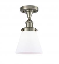  916-1C-SN-G61-LED - Cone - 1 Light - 6 inch - Brushed Satin Nickel - Flush Mount