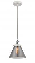  916-1P-WPC-G43-LED - Cone - 1 Light - 8 inch - White Polished Chrome - Cord hung - Mini Pendant