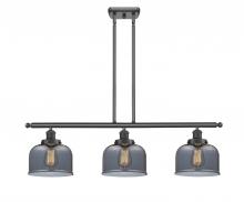  916-3I-BK-G73-LED - Bell - 3 Light - 36 inch - Matte Black - Stem Hung - Island Light