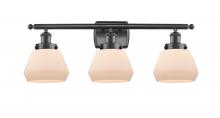  916-3W-BK-G171 - Fulton - 3 Light - 26 inch - Matte Black - Bath Vanity Light