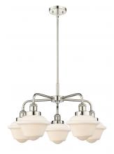  916-5CR-PN-G531 - Oxford - 5 Light - 26 inch - Polished Nickel - Chandelier