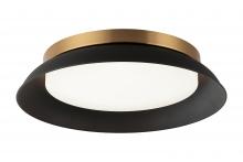  M12515MBAG - 1 LT Ø15” "FINLEY" MATTE BLACK/ AGED GOLD CEILING MOUNT