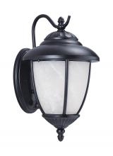  84050EN3-12 - Yorktown transitional 1-light LED outdoor exterior large wall lantern sconce in black finish with sw