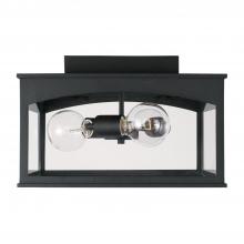  946731BK - 3 Light Outdoor Flush