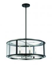  38276-019 - Tambouro, 6LT Pendant, Nic/blk