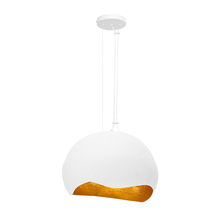  46440-020 - Baleia 2 Light Pendant in White and Gold Foil