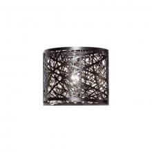  70101BZ - Single Lamp Bronze Laser Cut Vanity with Crystals