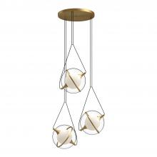  CH76728-BG - Aries 28-in Brushed Gold LED Chandeliers