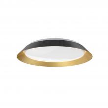  FM43419-BK/GD - Jasper 19-in Black/Gold LED Flush Mount