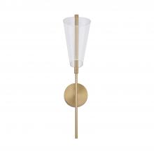  WS62524-BG/LG - Mulberry 24-in Brushed Gold/Light Guide LED Wall Sconce