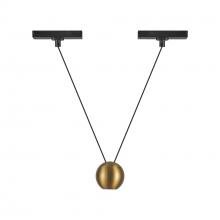  TRP27203-BG - Faria Double 3-in Brushed Gold Trilo Track Pendant