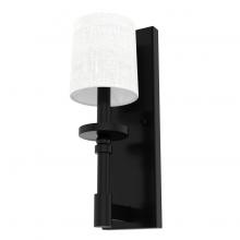  19692 - Hunter Briargrove Matte Black 1 Light Sconce Wall Light Fixture