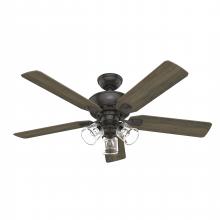  52345 - Hunter 52 inch Rosner Noble Bronze Ceiling Fan with LED Light Kit and Pull Chain